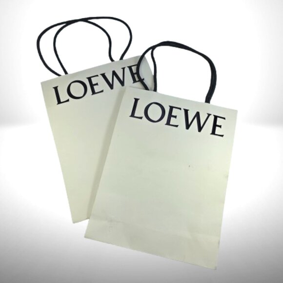 Loewe Other - LOEWE Boutique Shopping Bags / Gift Bags – Set of 2 – Cream w/ Black Rope Handle